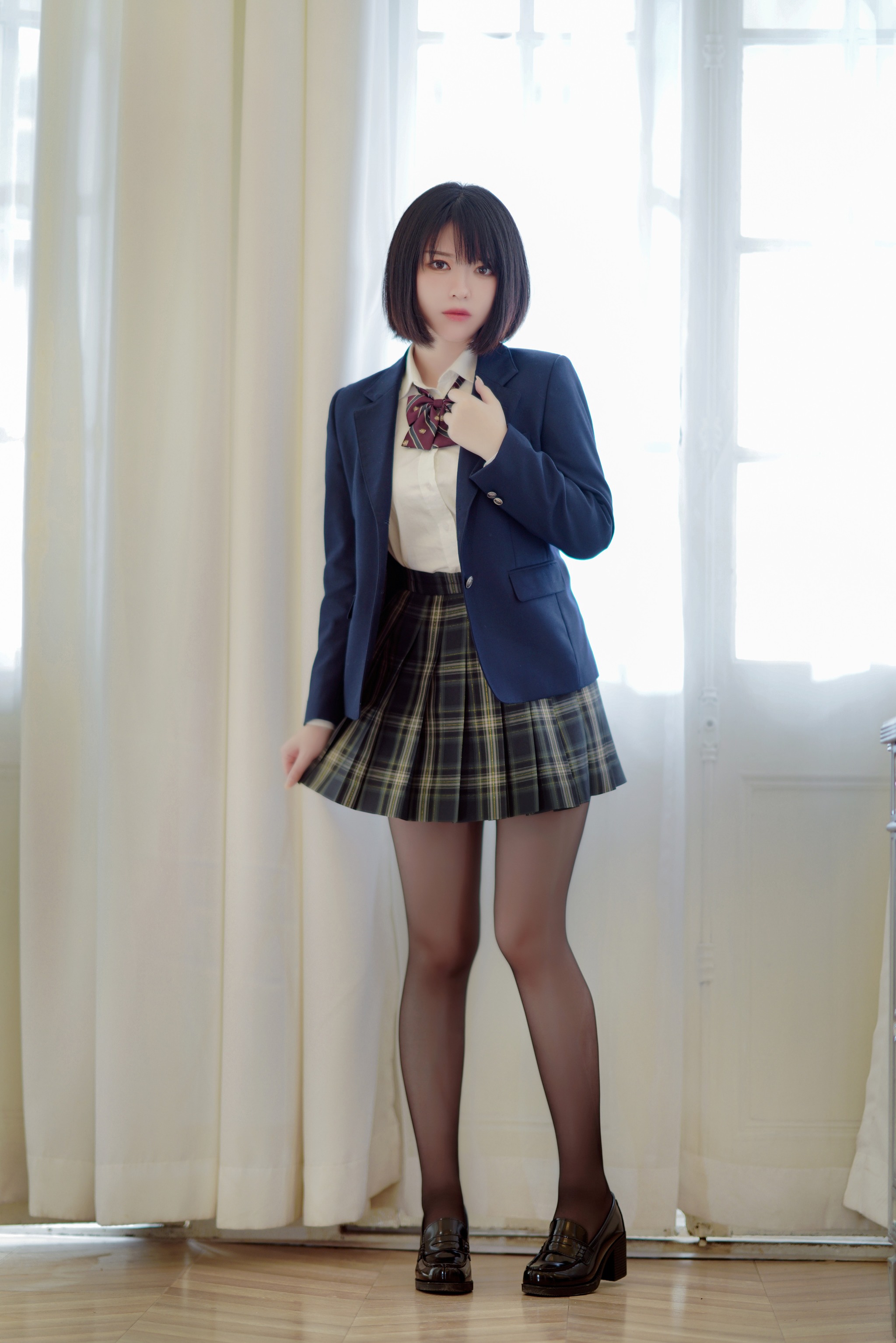 图片[1]-半半子 – NO.021 彼女の制服姿が好き [54P]-XikXak